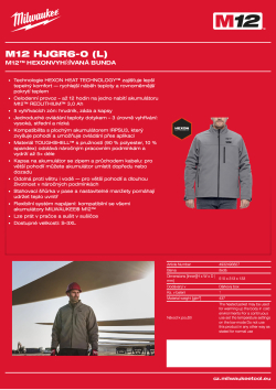 MILWAUKEE M12™ vyhřívaná bunda šedá 4932493827 A4 PDF