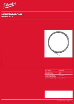 MILWAUKEE Náhradní kabel pro vysokorychlostní stroj s flexibilní hřídelí M12™ 4932499172 A4 PDF