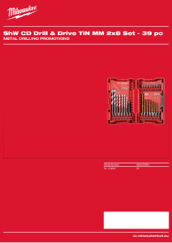 MILWAUKEE Sada SHOCKWAVE™ pro vrtání a šroubování (39 ks) 4932479854 A4 PDF