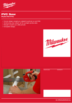 MILWAUKEE PVC Saw 4932500075 A4 PDF