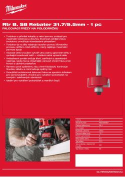 MILWAUKEE Falcovací fréza, stopka 8 mm, 31,7 / 9,5 mm – 1 ks 4932500997 A4 PDF