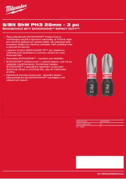 MILWAUKEE Shockwave bits PH 4932500354 A4 PDF