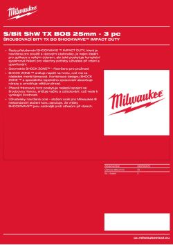 MILWAUKEE Shockwave bits TX BO 4932500370 A4 PDF