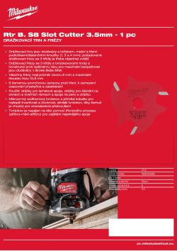 MILWAUKEE Drážkovací fréza 3,5 mm 4932500989 A4 PDF
