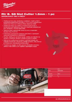 MILWAUKEE Drážkovací fréza 1,5 mm 4932500984 A4 PDF
