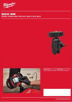 MILWAUKEE Držák monitoru pro M12 SIM a M12 SICO 4932501266 A4 PDF