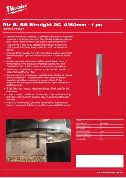 MILWAUKEE Straight bits 4932500877 A4 PDF
