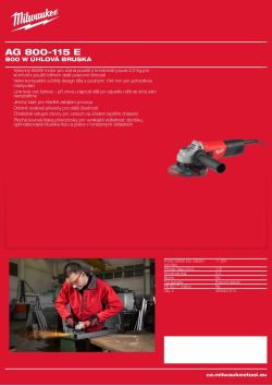 MILWAUKEE 800 W Úhlová bruska 4933451214 A4 PDF
