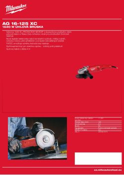 MILWAUKEE 1520 W 125 mm úhlová bruska 4933407275 A4 PDF