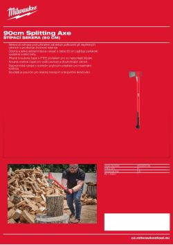 MILWAUKEE Štípací sekera (90 cm) 4932500738 A4 PDF