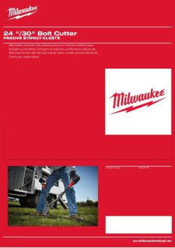 MILWAUKEE Bolt Cutters 48224124 A4 PDF
