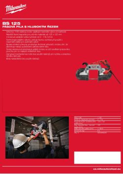 MILWAUKEE Pásová pila s hlubokým řezem 4933448860 A4 PDF