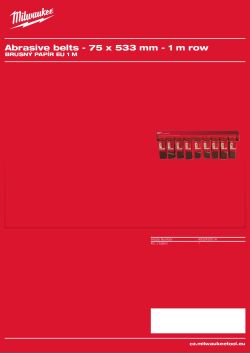 MILWAUKEE EU 1 m Abrasive Paper 4932430514 A4 PDF