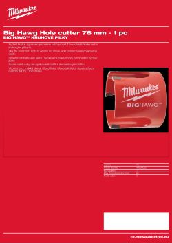 MILWAUKEE Big Hawg Hole Cutters 49569020 A4 PDF