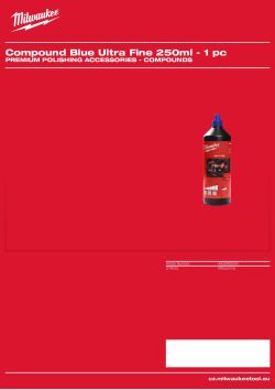 MILWAUKEE Premium Polishing Accessories - Compounds 4932492305 A4 PDF