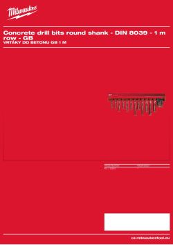 MILWAUKEE GB 1 m Concrete Drills 4932430521 A4 PDF