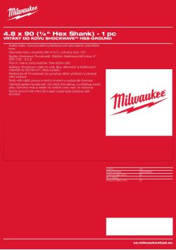 MILWAUKEE Shockwave HSS-Ground Drills Gen1 4932352607 A4 PDF