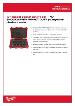 MILWAUKEE ½″ SHOCKWAVE™ IMPACT DUTY sada průmyslových hlavic (11 kusů) 4932478290 A4 PDF