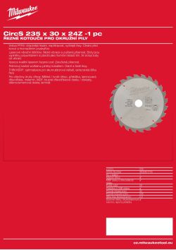MILWAUKEE Circular saw blades for portable tools 4932451725 A4 PDF