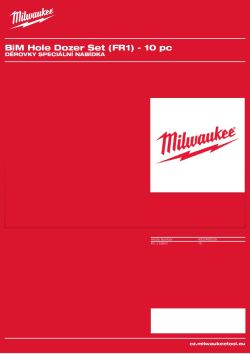 MILWAUKEE Holesaw Promotions 4932498259 A4 PDF