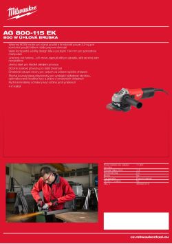 MILWAUKEE 800 W Úhlová bruska 4933451212 A4 PDF