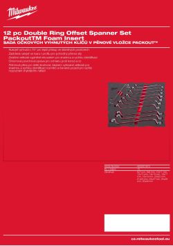 MILWAUKEE Sada očkových vyhnutých klíčů v pěnové vložce PACKOUT™ 12 ks 4932501873 A4 PDF