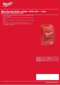 MILWAUKEE Big Hawg Hole Cutters 49569055 A4 PDF
