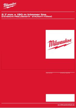 MILWAUKEE Line trimmer System accessories 49162789 A4 PDF