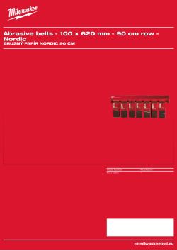 MILWAUKEE Nordic 90 cm Abrasive Paper 4932430541 A4 PDF