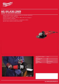 MILWAUKEE 2200 W 230 mm úhlová bruska 4933431840 A4 PDF