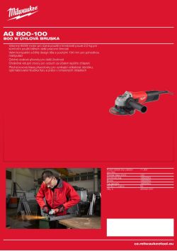 MILWAUKEE 800 W Úhlová bruska 4933451207 A4 PDF