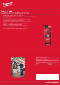 MILWAUKEE Fluorescentní světelný tester 4933433775 A4 PDF