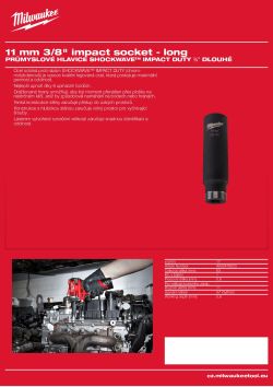 MILWAUKEE Průmyslové hlavice SHOCKWAVE™ IMPACT DUTY ⅜″ HEX 11 mm prodloužené 4932478023 A4 PDF
