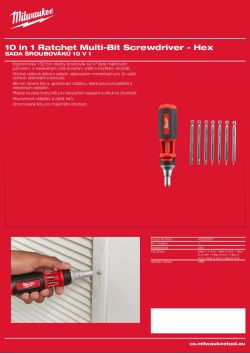 MILWAUKEE SADA ŠROUBOVÁKŮ 10 V 1 48229306 A4 PDF