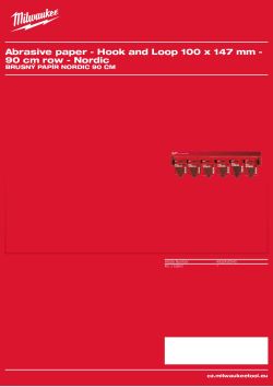 MILWAUKEE Nordic 90 cm Abrasive Paper 4932430540 A4 PDF