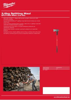 MILWAUKEE Štípací palice 3,6 kg 4932500739 A4 PDF