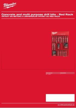 MILWAUKEE EU Red Rack Concrete and Multi Purpose Drills 4932352640 A4 PDF