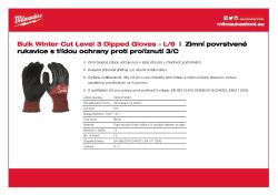 MILWAUKEE Zimní Rukavice CutC - 9/L – 72 párů 4932479005 A4 PDF
