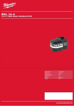 MILWAUKEE 14,4 V 2,4 Ah akumulátor 4932373541 A4 PDF