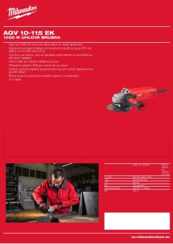 MILWAUKEE 1000 W Úhlová bruska 4933451224 A4 PDF