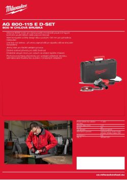 MILWAUKEE 800 W Úhlová bruska 4933451216 A4 PDF