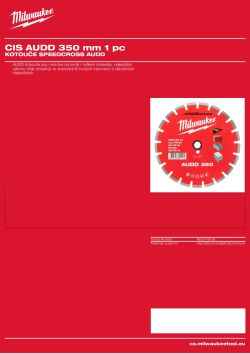 MILWAUKEE Speedcross AUDD 4932478708 A4 PDF