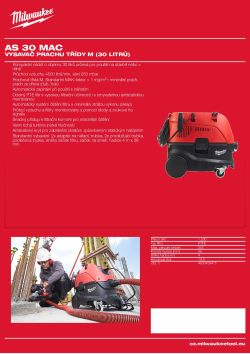 MILWAUKEE Vysavač prachu třídy M  (30 litrů) 4933459417 A4 PDF