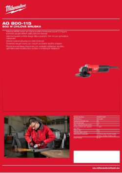 MILWAUKEE 800 W Úhlová bruska 4933451208 A4 PDF