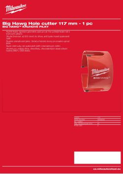 MILWAUKEE Big Hawg Hole Cutters 49569050 A4 PDF