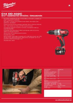 MILWAUKEE M14™ kompaktní vrtačka/šroubovák 4933443782 A4 PDF