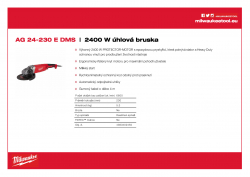 MILWAUKEE AG 24 2400 W 230 mm úhlová bruska 4933402450 A4 PDF