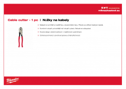 MILWAUKEE Cable cutter Nůžky na kabely 48226104 A4 PDF