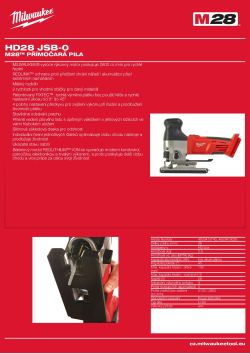 MILWAUKEE M28™ přímočará pila 4933419026 A4 PDF