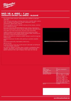 MILWAUKEE Impact Auger Bits Long 4932352276 A4 PDF